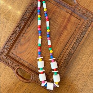 Vintage 80’s retro chunky colorful beaded necklace rainbow dopamine dressing fun